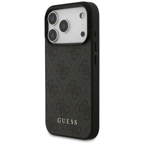 Etui Guess iPhone 17 Pro 4G Metal Gold Logo Czarne - Luksusowy Case