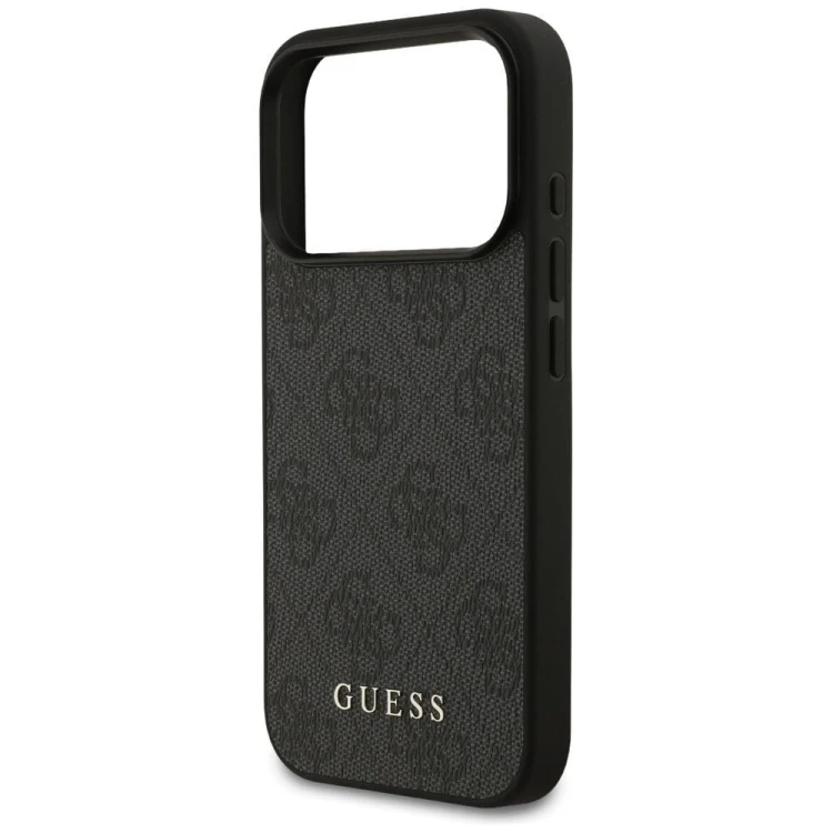 Etui Guess iPhone 17 Pro 4G Metal Gold Logo Czarne - Luksusowy Case