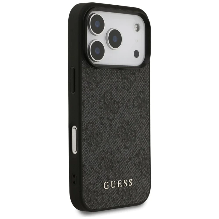 Etui Guess iPhone 17 Pro 4G Metal Gold Logo Czarne - Luksusowy Case