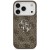 Etui Guess iPhone 17 Pro 4G Big 4G Classic Logo Brązowe - Srebrna Ramka