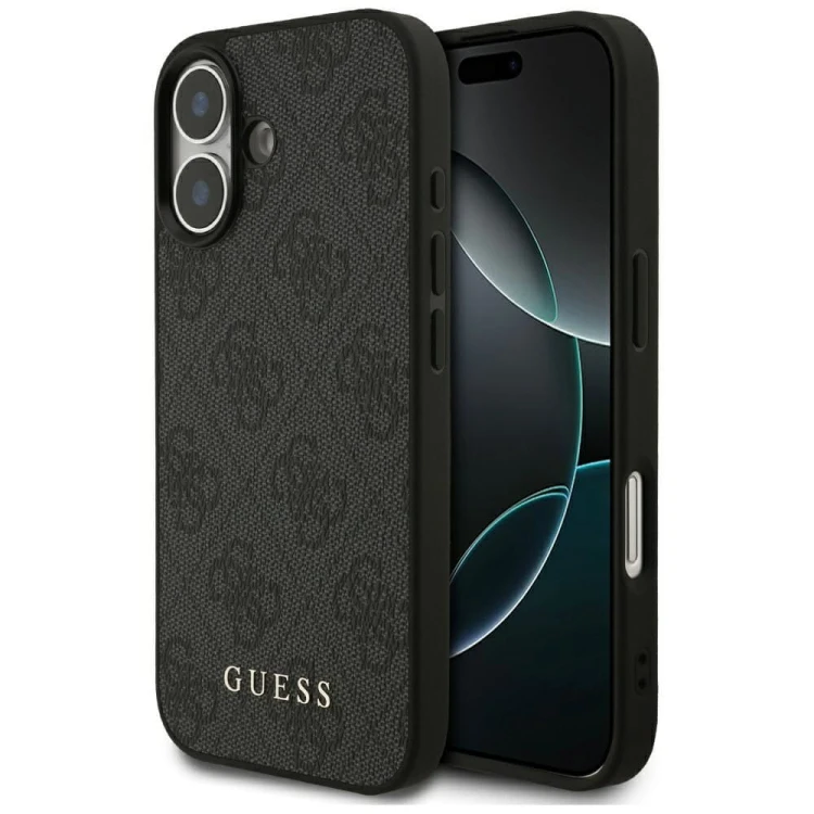 Etui Guess iPhone 17 4G Metal Gold Logo Czarne - Luksusowy Case
