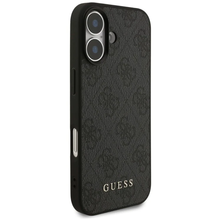 Etui Guess iPhone 17 4G Metal Gold Logo Czarne - Luksusowy Case
