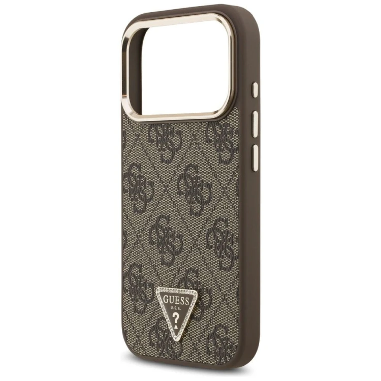 Etui Guess iPhone 17 Pro 4G Triangle Logo Złoto-Brązowe - MagSafe