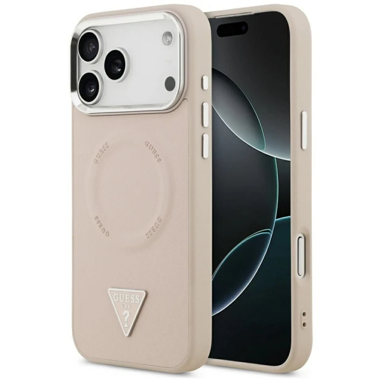 Etui Guess iPhone 17 Pro Max Triangle Logo Różowe - MagSafe