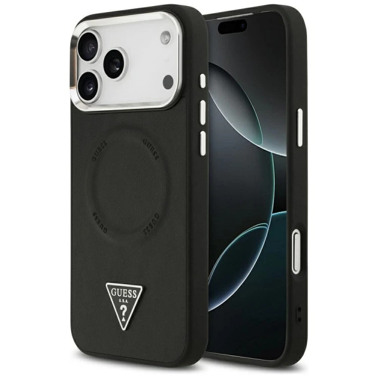 Etui Guess iPhone 17 Pro Triangle Logo Czarne - MagSafe