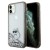 Luksusowe etui Karl Lagerfeld do iPhone 11 Liquid Glitter Choupette – transparentne