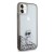 Luksusowe etui Karl Lagerfeld do iPhone 11 Liquid Glitter Choupette – transparentne