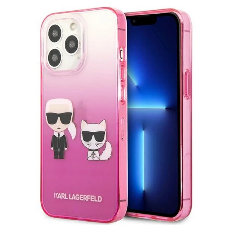 Ekskluzywne etui Karl Lagerfeld do iPhone 13 Pro K Choupette Centered – różowe