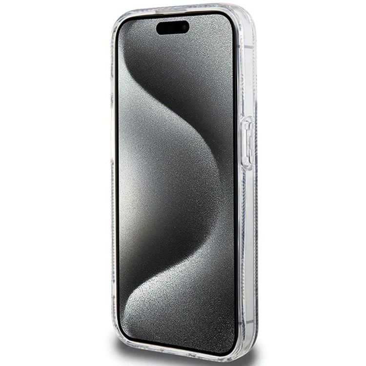 GUESS futerał iPhone 15 Pro Max kompatybilny z MagSafe IML GCUBE czarny – ochronne etui