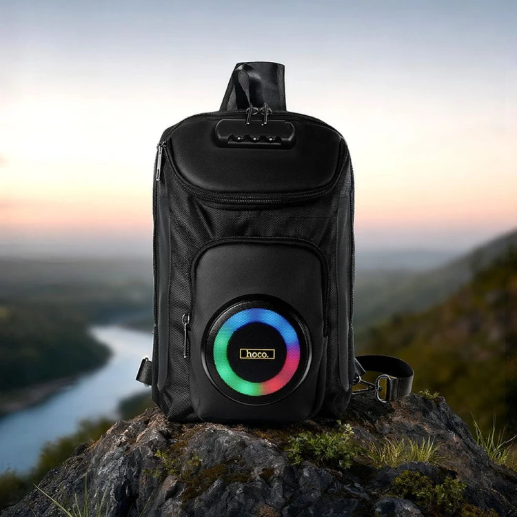 Głośnik bezprzewodowy 2w1 Hoco HC42 8W z plecakiem 6L – czarny