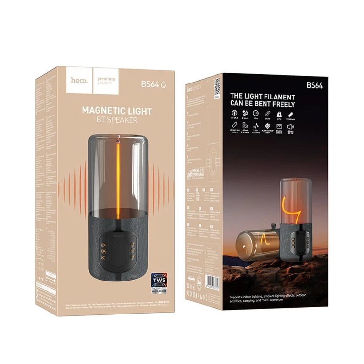 Wodoodporny głośnik bezprzewodowy Hoco BS64 5W Bluetooth – szary