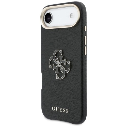 GUESS futerał iPhone 17 Air PU FW Resin Logo czarny – eleganckie etui