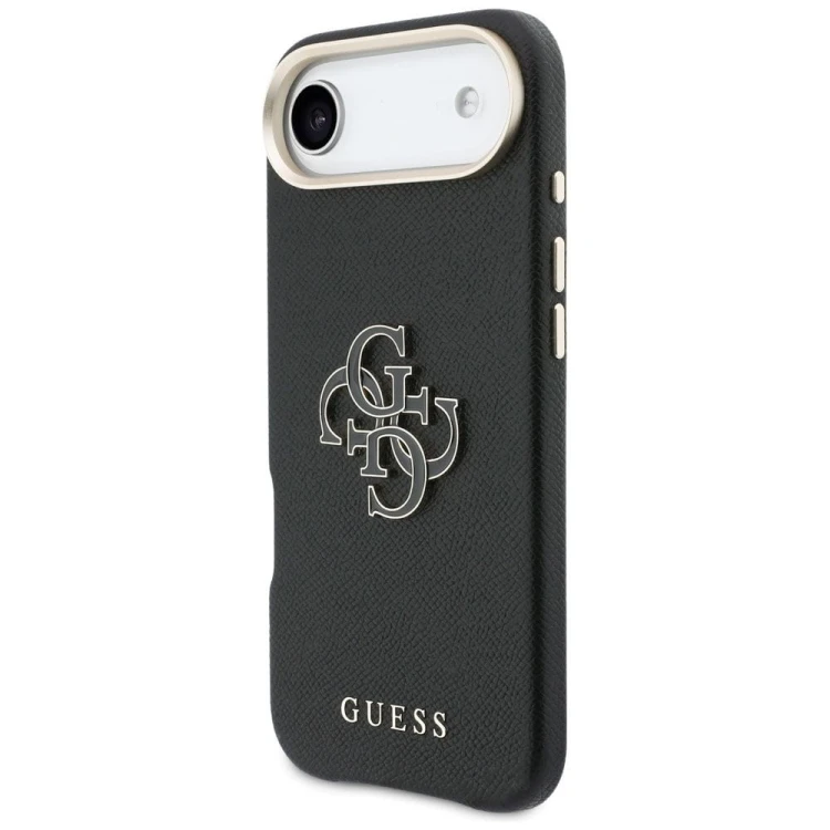 GUESS futerał iPhone 17 Air PU FW Resin Logo czarny – eleganckie etui