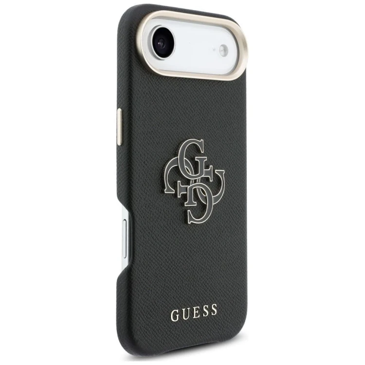 GUESS futerał iPhone 17 Air PU FW Resin Logo czarny – eleganckie etui