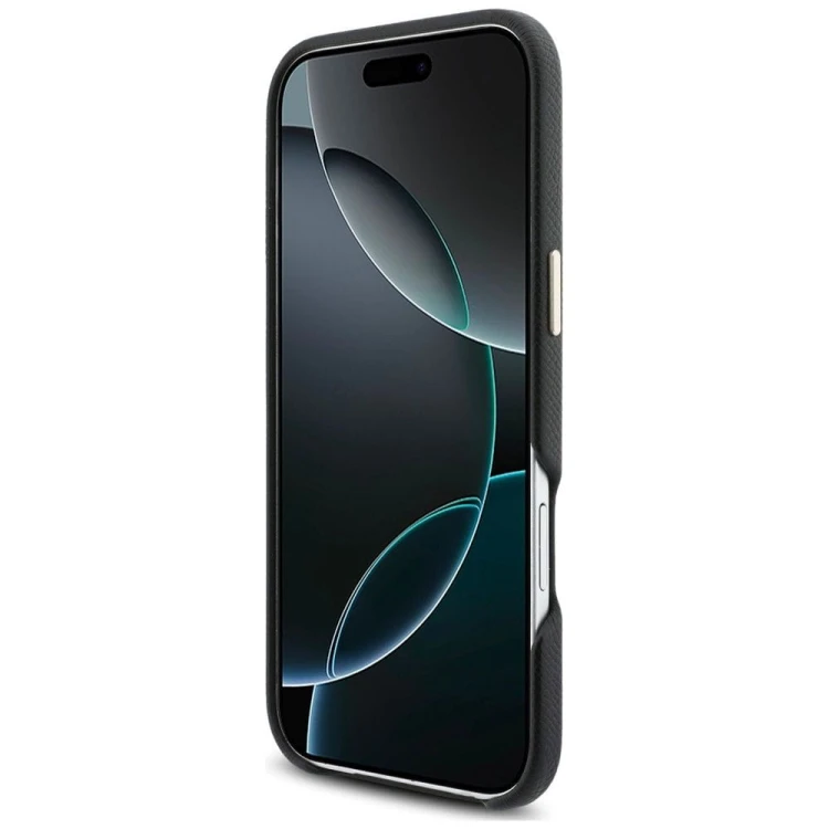 GUESS futerał iPhone 17 Air PU FW Resin Logo czarny – eleganckie etui