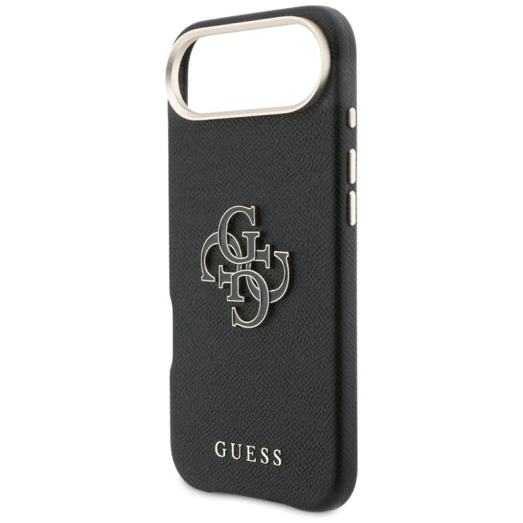 GUESS futerał iPhone 17 Air PU FW Resin Logo czarny – eleganckie etui