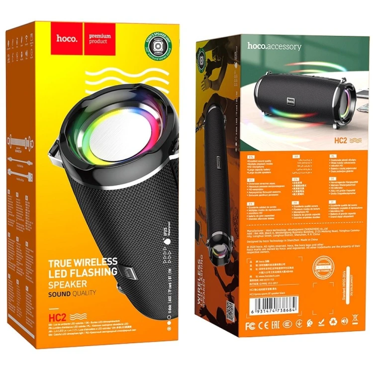 Przenośny głośnik bezprzewodowy Hoco HC2 10W (2 x 5W) – czarny