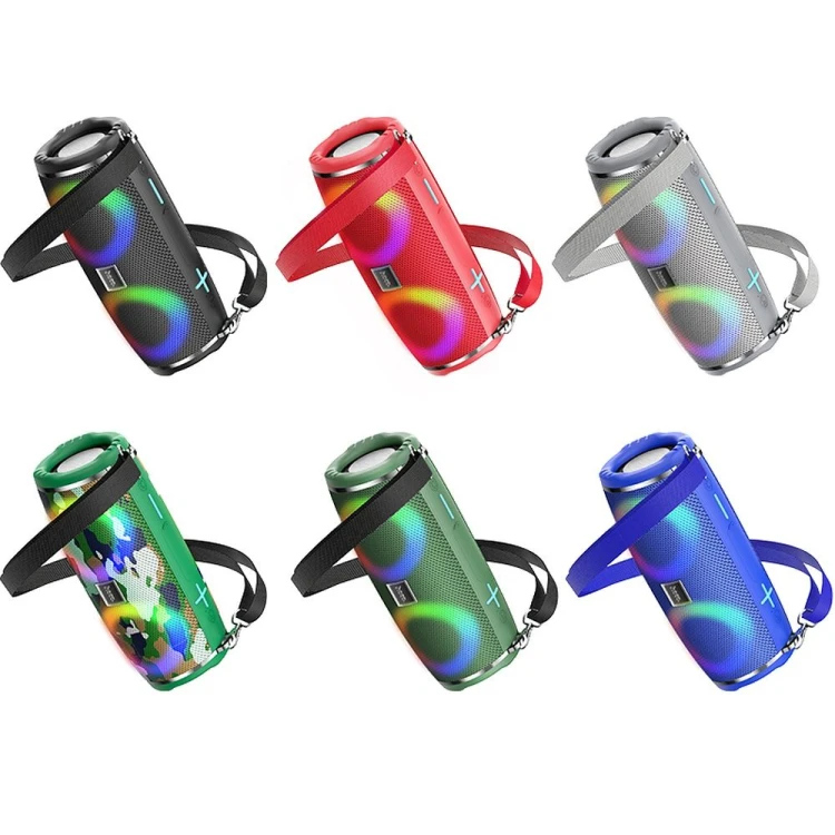 Przenośny głośnik bezprzewodowy Hoco HC12 10W z podświetleniem LED RGB – czarny