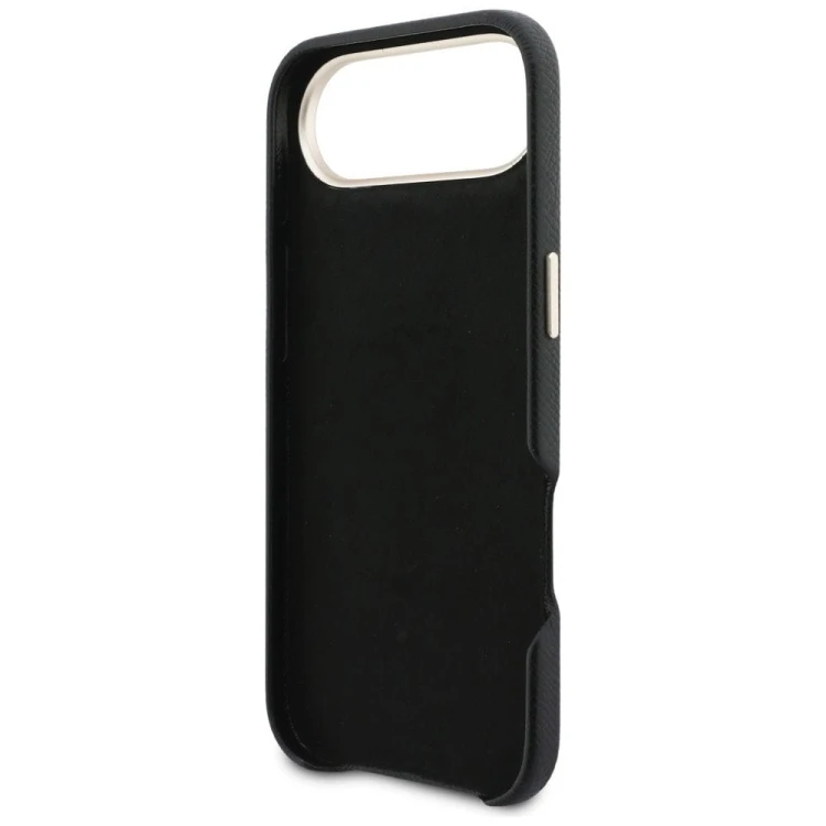 GUESS futerał iPhone 17 Air PU FW Resin Logo czarny – eleganckie etui