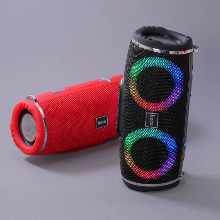 Przenośny głośnik bezprzewodowy Hoco HC12 10W z podświetleniem LED RGB – czarny