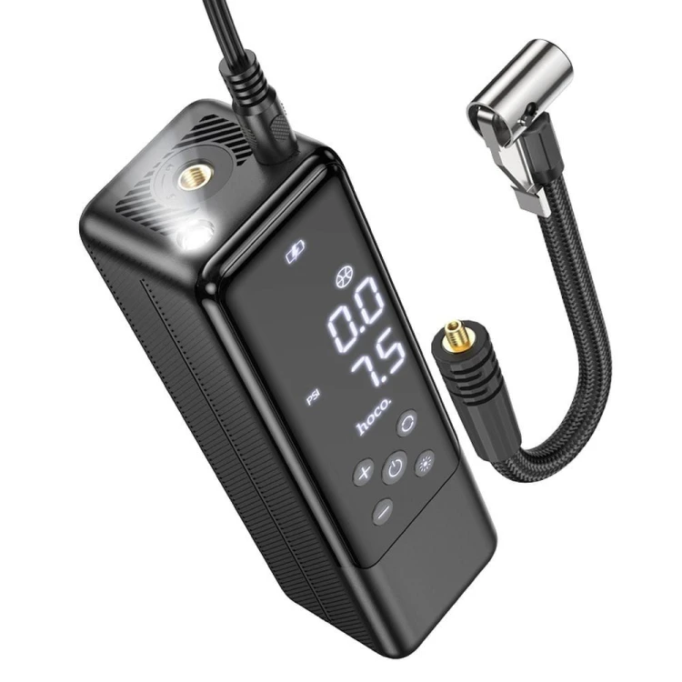 Przenośny kompresor samochodowy Hoco ZP5 – czarny (12V / 3.5 Bar)