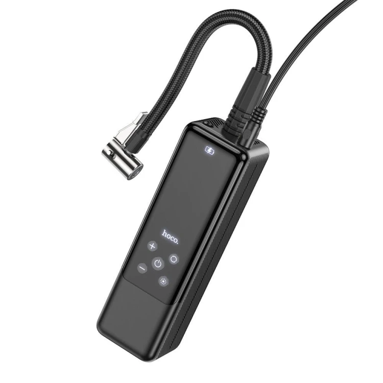 Przenośny kompresor samochodowy Hoco ZP5 – czarny (12V / 3.5 Bar)
