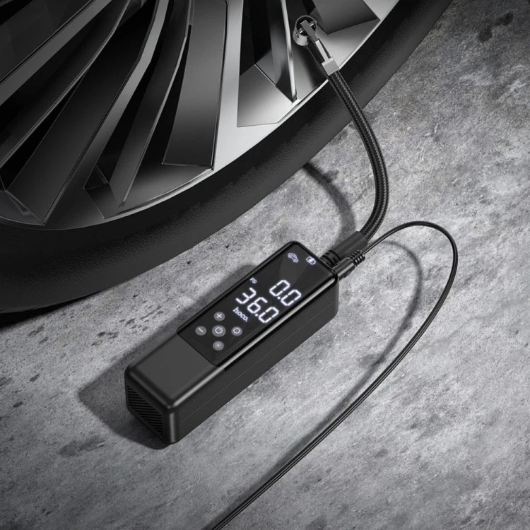 Przenośny kompresor samochodowy Hoco ZP5 – czarny (12V / 3.5 Bar)