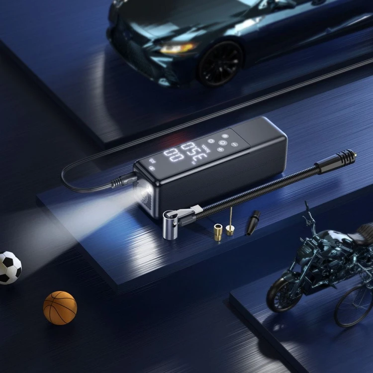 Przenośny kompresor samochodowy Hoco ZP5 – czarny (12V / 3.5 Bar)