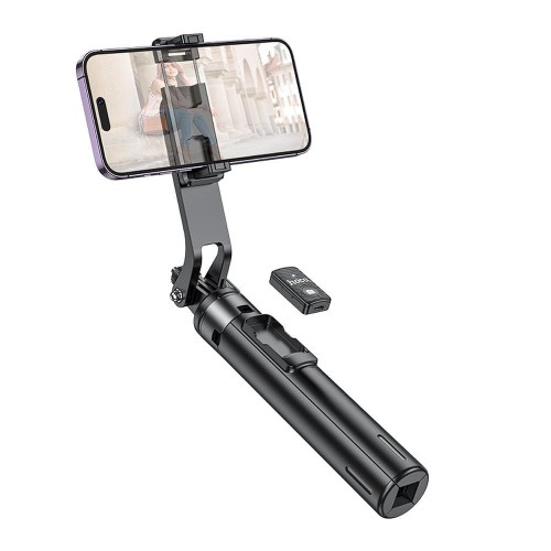 Profesjonalny Selfie Stick Hoco K21 Tripod z funkcją PTZ i pilotem – czarny