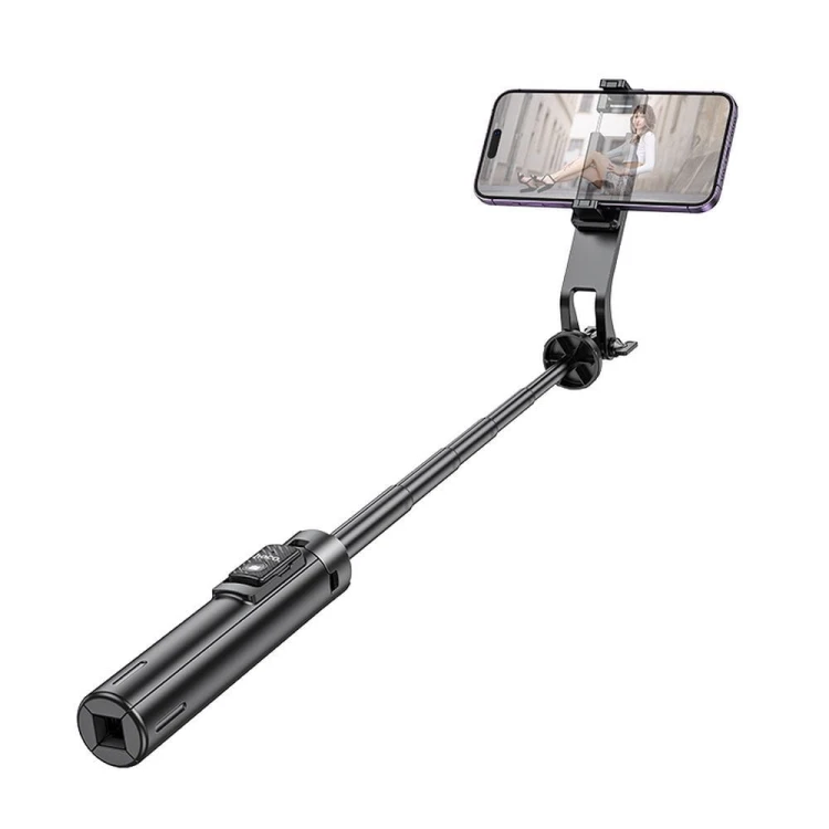 Profesjonalny Selfie Stick Hoco K21 Tripod z funkcją PTZ i pilotem – czarny