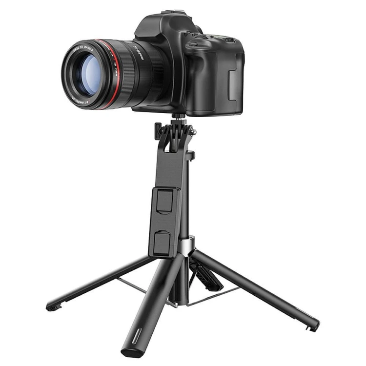 Profesjonalny Selfie Stick Hoco K21 Tripod z funkcją PTZ i pilotem – czarny