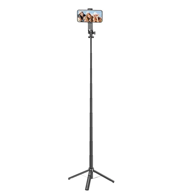 Profesjonalny Selfie Stick Hoco K21 Tripod z funkcją PTZ i pilotem – czarny