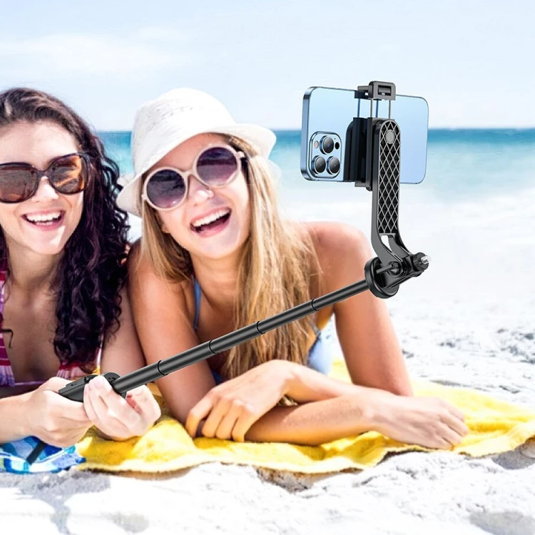 Profesjonalny Selfie Stick Hoco K21 Tripod z funkcją PTZ i pilotem – czarny