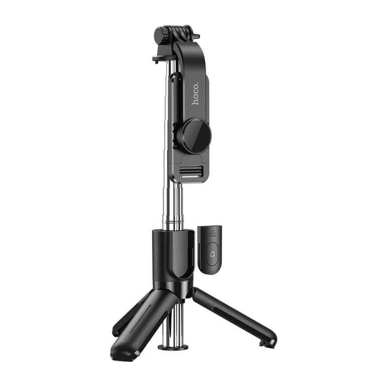 Selfie Stick Hoco K17 Tripod z bezprzewodowym pilotem Bluetooth – czarny