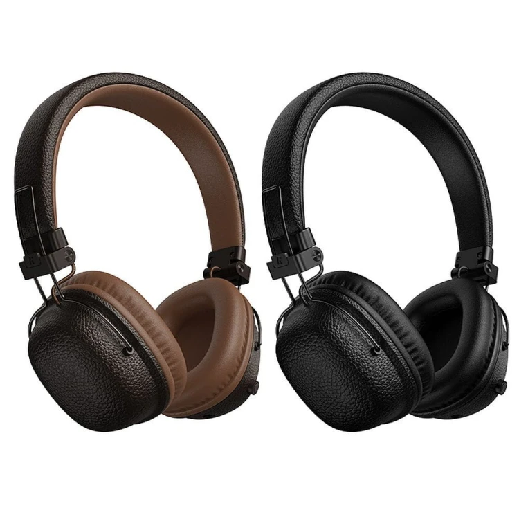 Bezprzewodowe słuchawki nauszne Hoco W64 z Bluetooth 5.4 i AUX – czarne