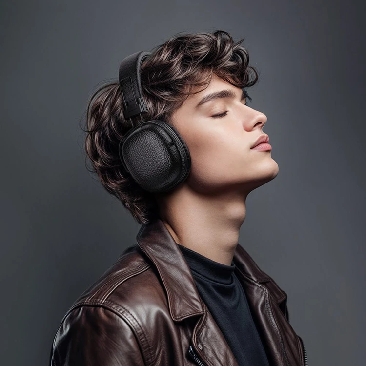 Bezprzewodowe słuchawki nauszne Hoco W64 z Bluetooth 5.4 i AUX – czarne