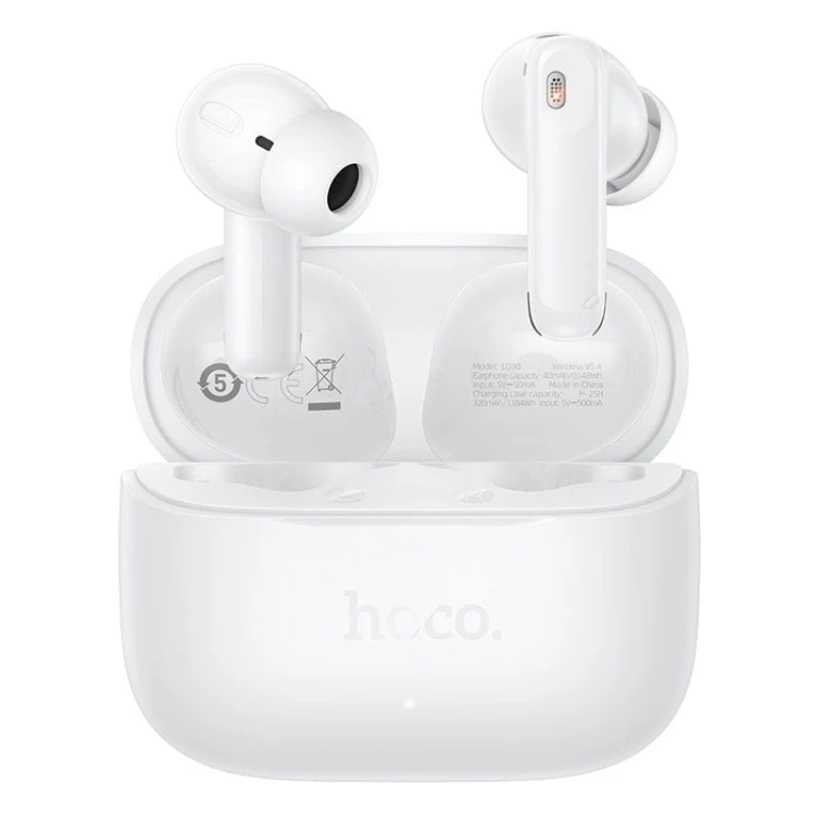 Słuchawki bezprzewodowe douszne TWS Hoco EQ30 z Bluetooth 6.0 – białe
