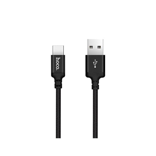 Wzmocniony kabel USB-A do USB-C Hoco X14 2 m – czarny (2A)
