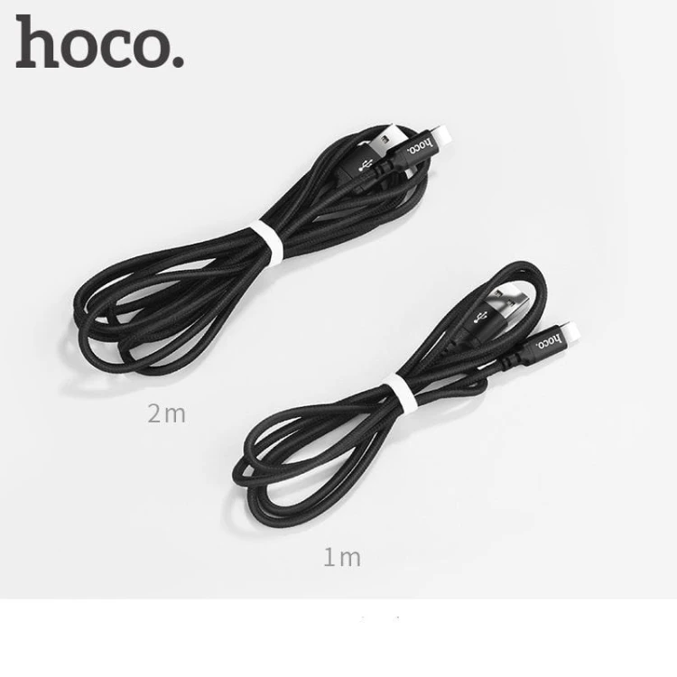 Wzmocniony kabel USB-A do USB-C Hoco X14 2 m – czarny (2A)