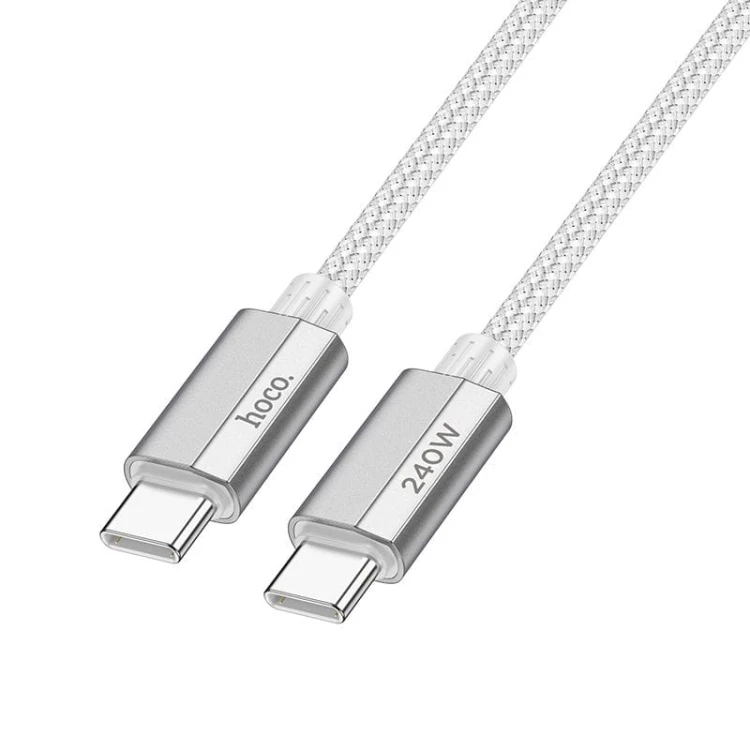 Ekstremalnie szybki kabel USB-C do USB-C Hoco U134 240W PD 3.1 – szary (1,8 m)