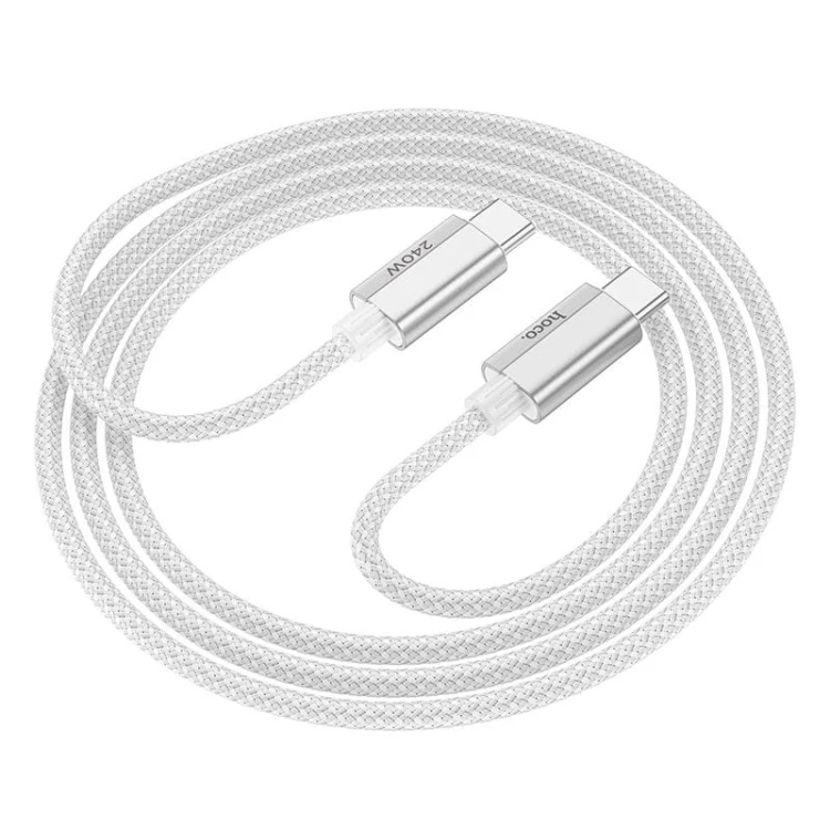 Ekstremalnie szybki kabel USB-C do USB-C Hoco U134 240W PD 3.1 – szary (1,8 m)