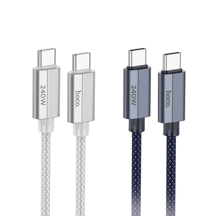 Ekstremalnie szybki kabel USB-C do USB-C Hoco U134 240W PD 3.1 – szary (1,8 m)