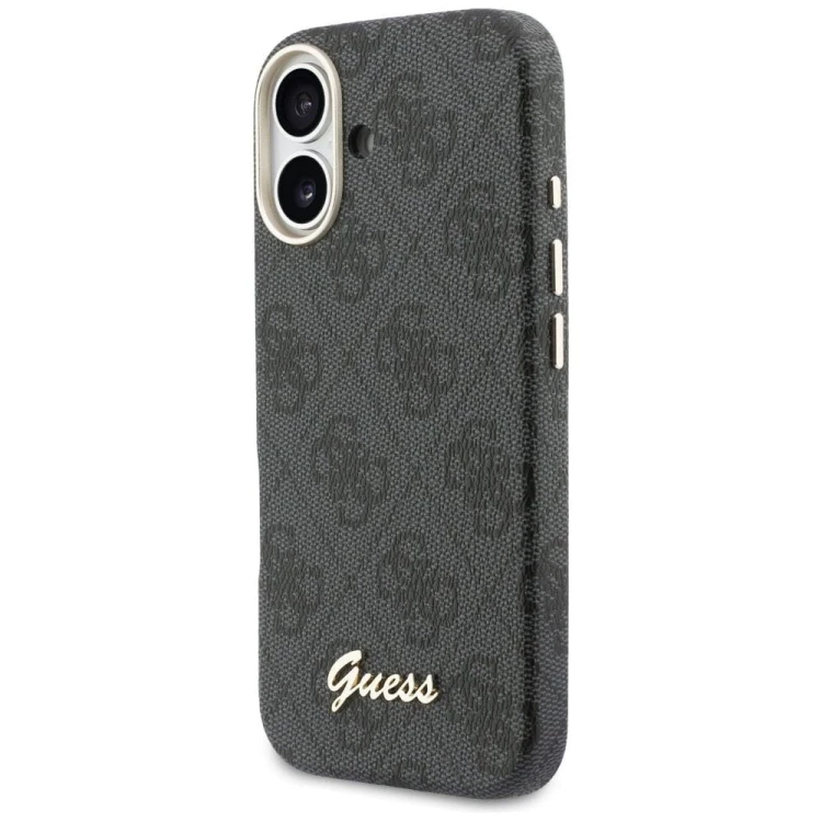 GUESS futerał iPhone 17 4G Script MagSafe czarny – ekskluzywne etui