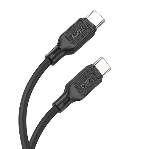 Szybkoładujący kabel USB-C do USB-C Hoco X90 60W Power Delivery – czarny (1 m)