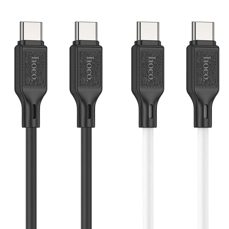 Szybkoładujący kabel USB-C do USB-C Hoco X90 60W Power Delivery – czarny (1 m)