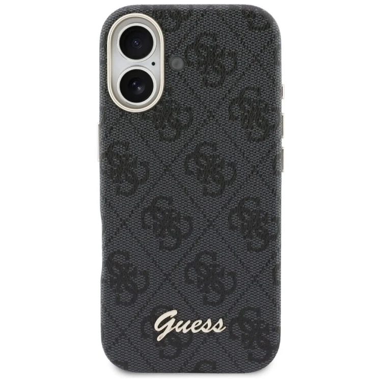 GUESS futerał iPhone 17 4G Script MagSafe czarny – ekskluzywne etui