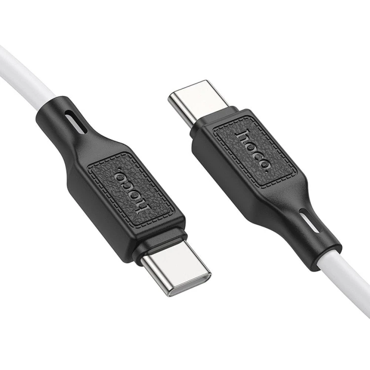 Szybkoładujący kabel USB-C do USB-C Hoco X90 60W Power Delivery – biały (1 m)