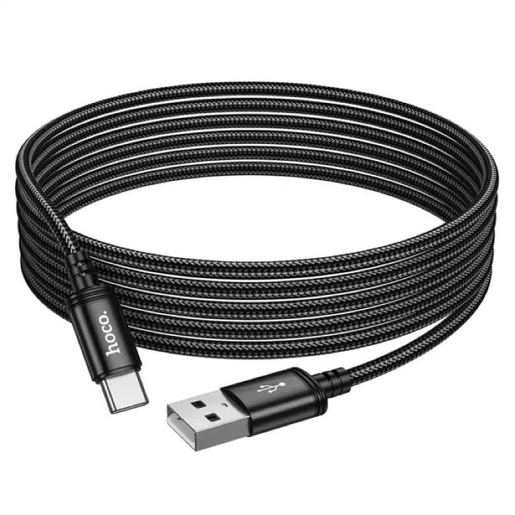 Długi kabel USB-A do USB-C Hoco X91 3 m – czarny (3A)