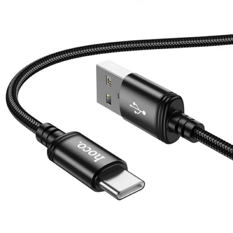 Długi kabel USB-A do USB-C Hoco X91 3 m – czarny (3A)