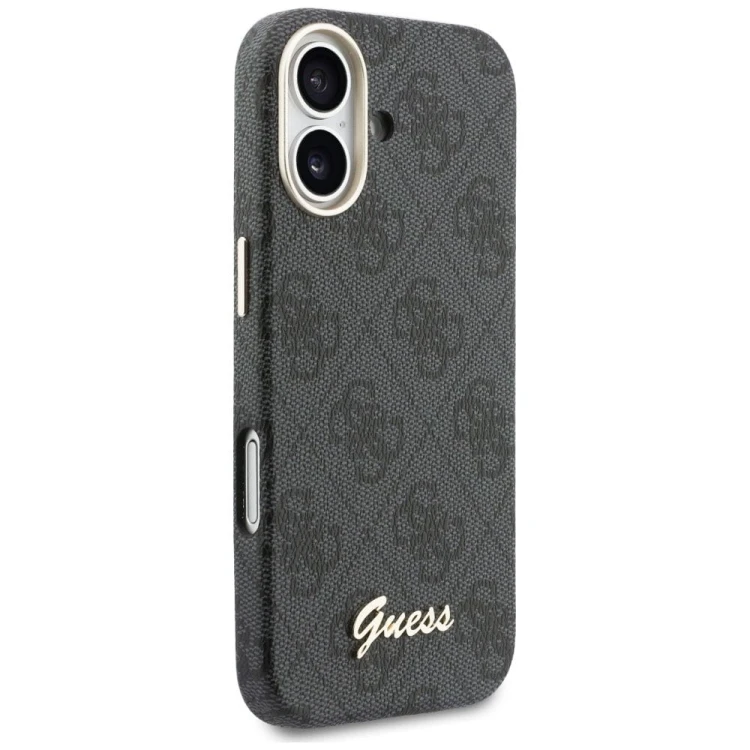 GUESS futerał iPhone 17 4G Script MagSafe czarny – ekskluzywne etui